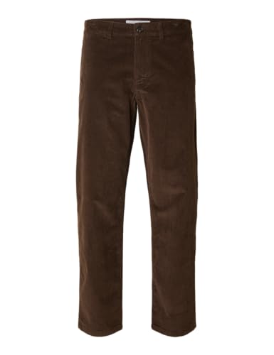 SELECTED HOMME Straight-Leg Trousers Corduroy Demitasse 32 34 Demitasse