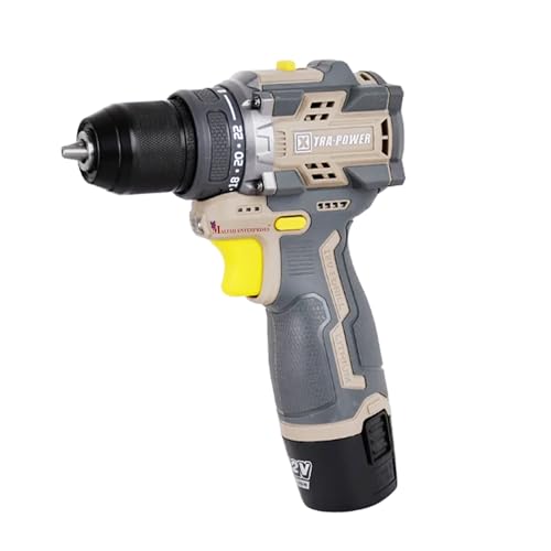 Malfah Cordless Drill Variable Speed Led Light 2 Pcs 1.5 Ah Batteries Fast Charger Storage Case XPC-DM-11