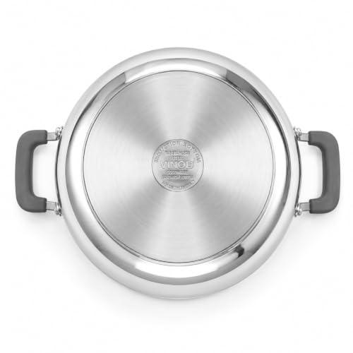 Image of Vinod Tivoli Stainless Steel Kadai with Glass Lid 20 cm - 1.7 litres