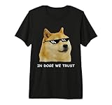 In Doge We Trust - Funny Doge Dogecoin Shiba Inu Premium Tri-blend T-Shirt