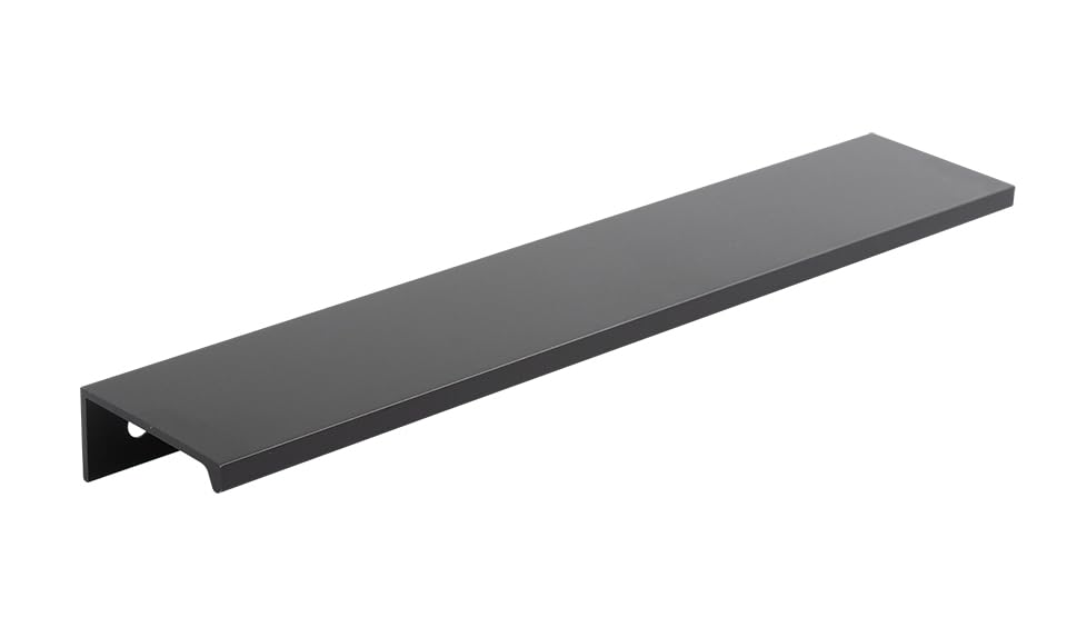 cyclingcolors 1x Tirador mueble perfil Lucata aluminio 116 mm estilo moderno acabado negro mate para cajón armario puerta cocina dormitorio herrajes