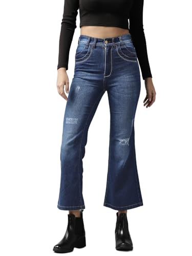 Image of GUTI Womens High Rise Crop Length Jeans()