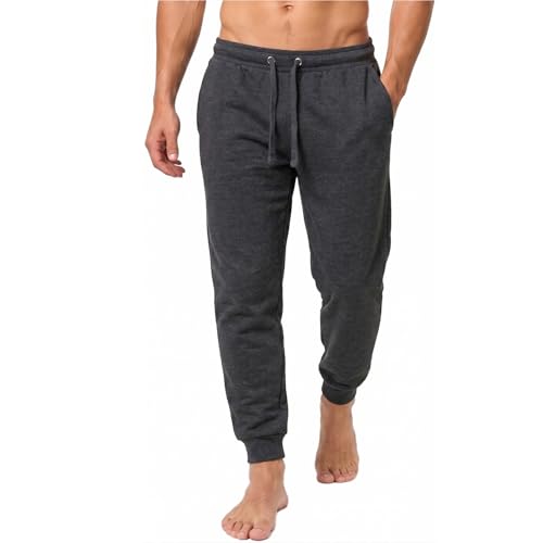 Iron Mountain Jogging Homme – Pantalon Sweat Fleece avec Cordon et Poches, Joggers avec Chevilles Côtelées pour Sport, Fitness et Détente (Charbon de Bois...