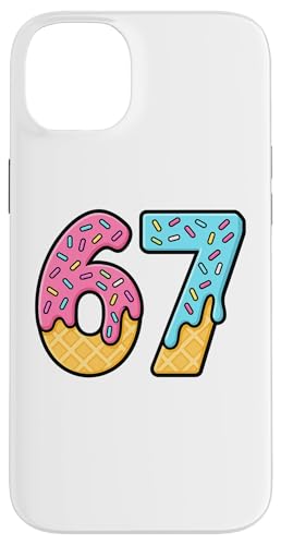 67 Ice Cream Drip Meme Funny Six Seven Gen Alpha Slang X}zP[X iPhone 14 Plus p