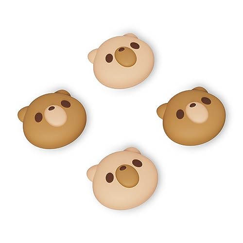 PlayVital Joystick Caps Kappen für Nintendo Switch/OLED/Lite,Stick Aufsätze Silikon Analog Controller Joy Con Stick Kappen Caps für Switch & Switch Lite & Switch OLED (Gemütlicher Bär)