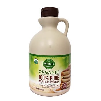 Wellsley Farms Organic Grade A Dark Maple Syrup, (32 oz.) x2 AS