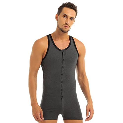 iEFiEL Herren Body Bodywear Overall Weich Bodysuit Männerbody Einteiler...