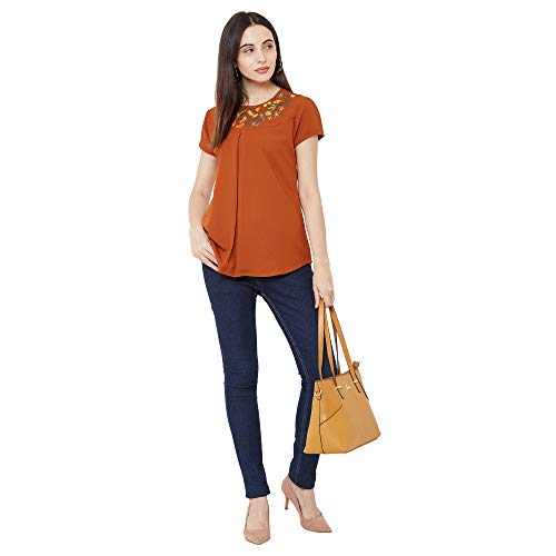 Image of Go.4.it Women's Top with Multi-Color Embroidery