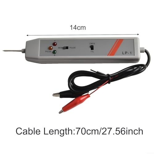 Logic Probe High Frequency for TTL DTL CMOS - Digital Logic Tester with Pulse Memory Function, 14 cm, Compatible with 18V DC Circuits, Black and White - Image 7