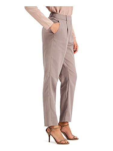 Alfani Womens Pleated Slim-Fit Casual Trouser Pants, Beige, 103