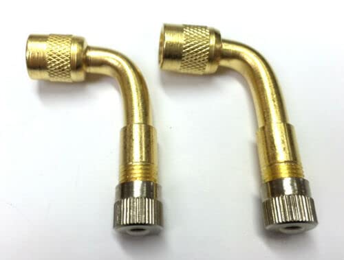 2 x MOTORBIKE MOTORCYCLE BIKE TYRE VALVE ADAPTER 90 DEGREE EXTENSION NEW
