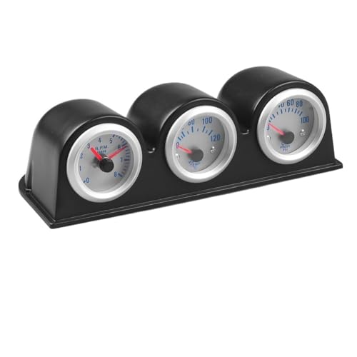 2'' 52MM Triple Gauge kit Tachometer RPM Water Temperature/Oil Press Pressure Gauge Car Meter BX100651