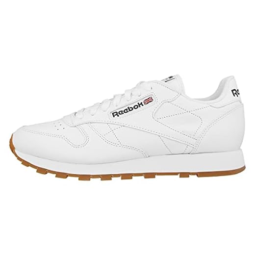 Reebok Classic Leather, Sneakers basses homme - Blanc (White/Gum) - 43 EU (Taille Fabricant : 9 UK)