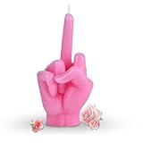 Middle Finger Scented Candle Pink Rose Fragrance Candles Danish Pastel Room Aesthetic Decor Middle Finger Aromatherapy Candle Unique Decorative Candles for Bathroom Bedroom Christmas Birthday Gifts