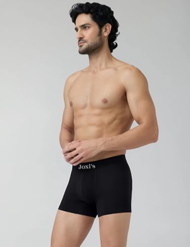 Image of Joxi's Men's Comfortable Cotton Blend Trunks Pack of 3 | Soft Stretch Material | Breathable Everyday Wear
