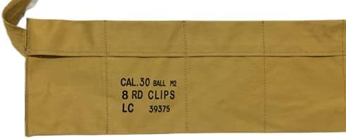 WWII/WW2 US Army Reprodution Bandolier panno di cotone originale per M1 Garand panno di cotone copertura