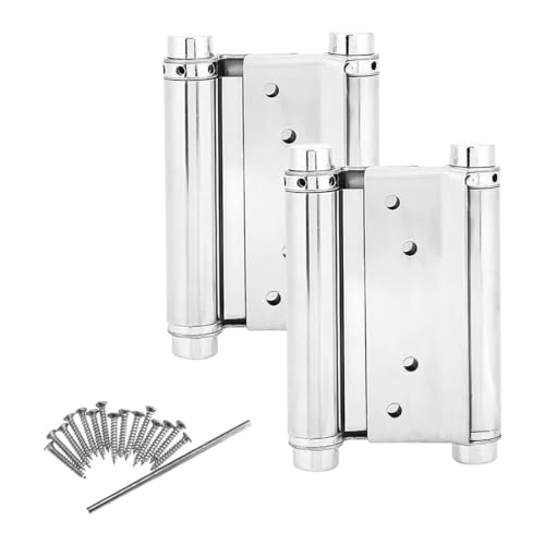 Buhyuhb D01 Double Action Spring Hinges 6Inch Stainless Steel Self Closing Hinges Double Door Hinges cover