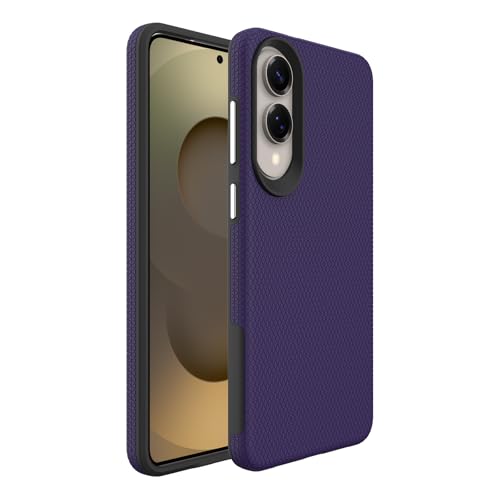 Image of NOXO Ultra-Hybrid Triangle Back Case Cover for Samsung Galaxy S25 Edge, | Shockproof Design | Camera Protection | Soft TPU & Rugged PC | Bumper Case Cover for Samsung Galaxy S25 Edge, (Deep Purple)