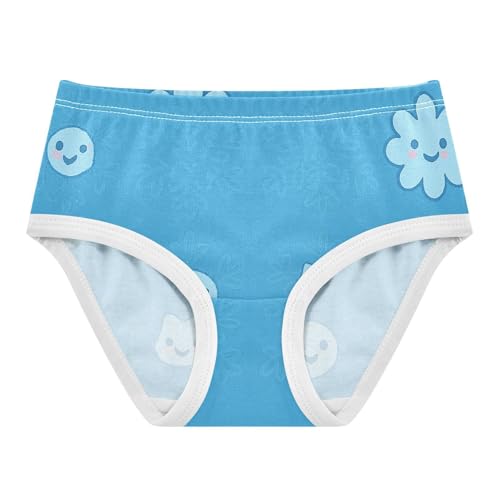 Snowflakes Pattern Girls' Breathable Triangle Panties Breathable Underwear for Kids in Sizes 2T,3T, 4T, 5T, 6Y and 8Y