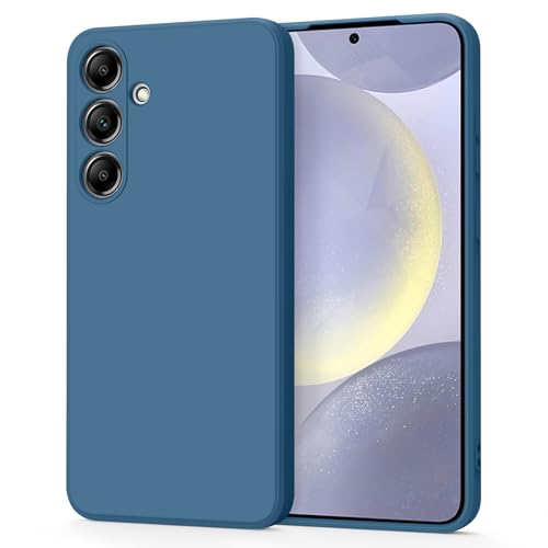 Coque silicone liquide bleu marine pour Samsung Galaxy S24 AK