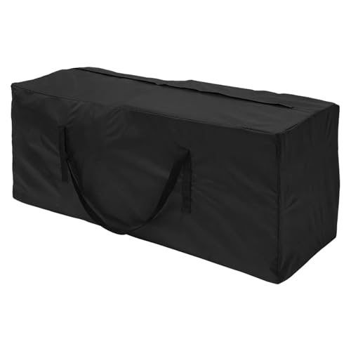 Housse coussin extérieur imperméable noire XL 173x76x51cm - 2