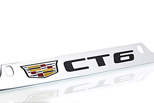 Cadillac Ct6 Brass License Plate Frame With Chrome Finish (4 Hole) #TOP1