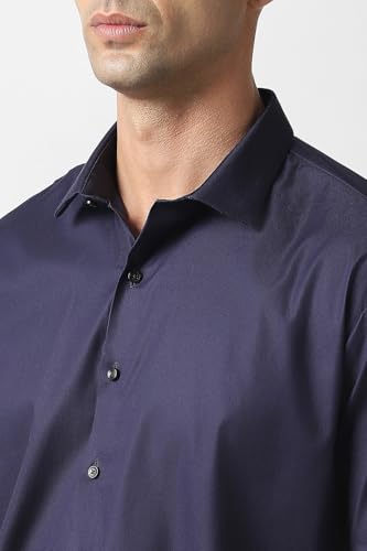 Image of Van Heusen Formal Slim Fit Shirt for Men | Solid | High Stretch Cotton Lycra | Full Sleeves | Ease of Movement