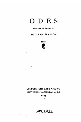 Odes and other poems