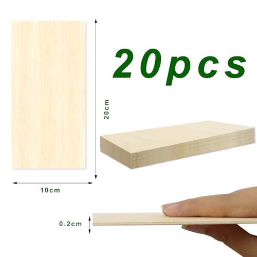 Balsaholz Tabosi 20 Stück 2mm dünne Lindenholzplatten für Modellbau, Bild 2 von 6