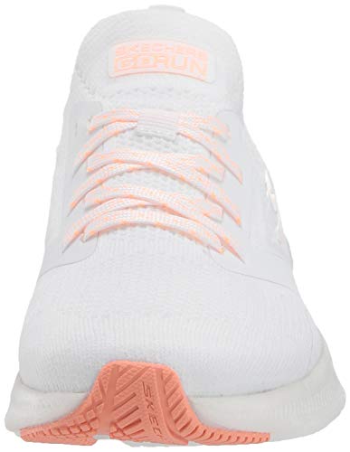 Tênis Go Run Hyper Burst, Skechers, Feminino, Branco/Laranja, 36