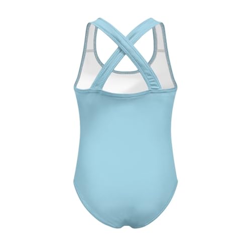 Image of Girls Swimsuit Criss Cross Back 1-Piece Summer Beach Swiwmear