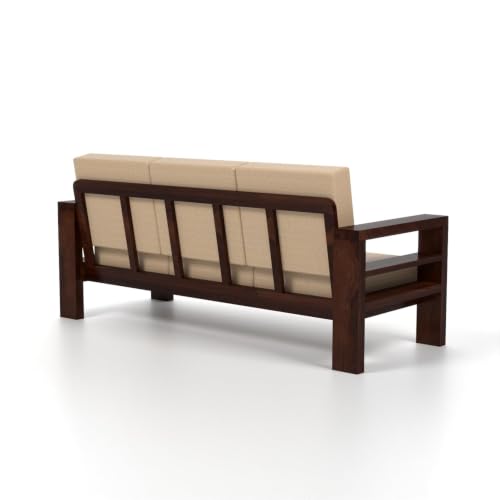 Image of Sheesham Wooden 5 Seater Sofa Set for Living Room | Solid Wood Sofa | Rosewood Sofa Set for Home & Office