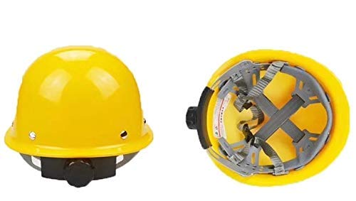 Image of WYATT FRP Fiberglass Safety Helmet Construction Protective Helmets Anti-Smashing Work Cap Labour Engineering Impact Resistance Hard Hat (White)
