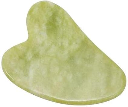 SHARVGUN Gua Sha Scraping Massage Facial Tool Green Jade Stone for Face Body SPA Acupuncture Therapy Trigger Point Treatment Removes Toxins Prevents Wrinkles