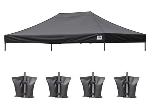 Image of ABCCANOPY Replacement Canopy Top for Pop Up Canopy Tent 10x15 Black