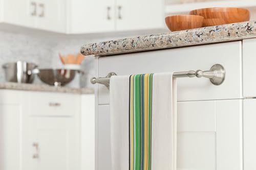 Image of Moen DN6824BN Sage 24-Inch Wall Mount Bathroom Single Bar Towel Bar, Brushed Nickel (Pack of 2)