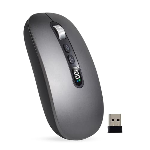 DragoBud AI Wireless Mouse with Voice-to-Text & 200+ Language Translator Bluetooth 5.0 Wireless Silent Mouse for MacBook/PC/Laptop USB-C Rechargeable Smart AI Writing for Office & Meetings