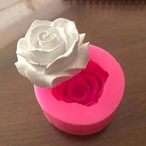 BeeSpring Flower Bloom Rose Shape Silicone Fondant Soap 3D Cake Molds Cupcake Jelly Candy Chocolate Decoration Baking Tool Mould Cover