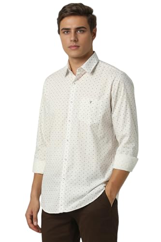Image of Van Heusen Casual Printed Shirt for Men| Premium Cotton| Full Sleeves| Slim Fit |Breathable Fabric