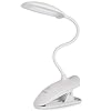 LEDGLE 8W Lampe de Lecture LED pour Livre – Lampe de Bureau à Pince Rechargeable avec Câble USB, 3 Niveaux de Luminosité,Blanc