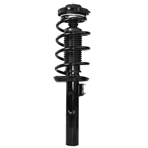 Image of Detroit Axle - 4pc Struts Shock Absorbers Kit for 2012-2017 VW Jetta, 2 Front Struts w /Coil Spring 2 Rear Shocks Absorbers 2013 2014 2015 2016 Replacement Suspension