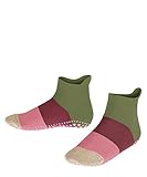 FALKE Unisex Kinder Colour Block Baumwolle Rutschhemmende Noppen 1 Paar Hausschuh-Socken, Grün (Calla Green 7756), 35-38