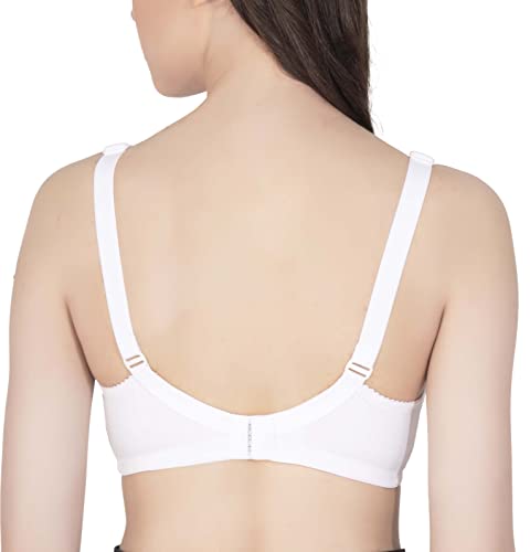 Image of Women's Seamless Padded Bra | Full Coverage | Cotton Stretch Fabric and Nylon Lace | Broad Adjustable Straps