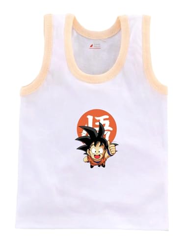 Image of Lush Plush Baby Boys Relaxed Fit White Cotton Vest | Lightweight, Breathable | Ganji | Banian | Baniyan | Kids Sando for Infant Newborn Toddler