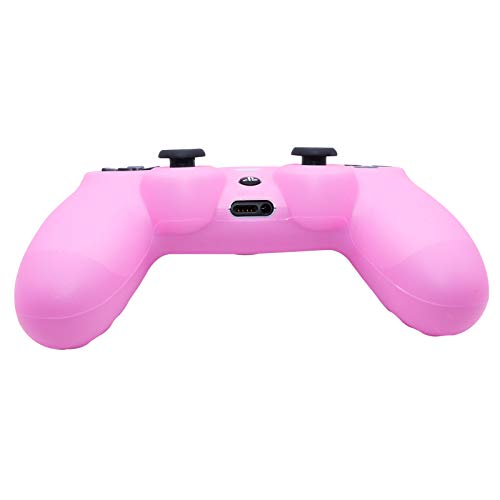 Image of Ralan Silicone Controller Skin Protector for PS4 - Pro Thumb Grip x6, Skull Cap Grip x2 (Camouflage Pink+White Pink)