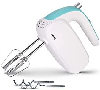 Onix OHM-150 150 Watt Hand Mixer with 2 Hooks & Beaters (White & Cyan Blue), 1 Year Warranty, Light weigh