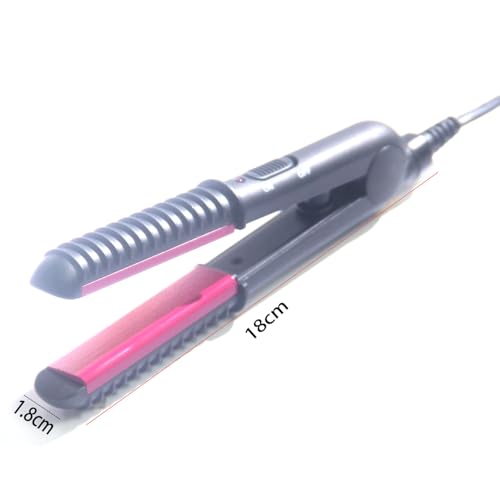 Mini plancha de pelo 2 en 1 para cabello y rizos (negro) miniatura 2