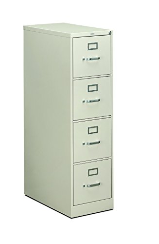 HON 314PQ 310 Series 26-1/2-Inch 4-Drawer Full-Suspension Letter File, Light Gray