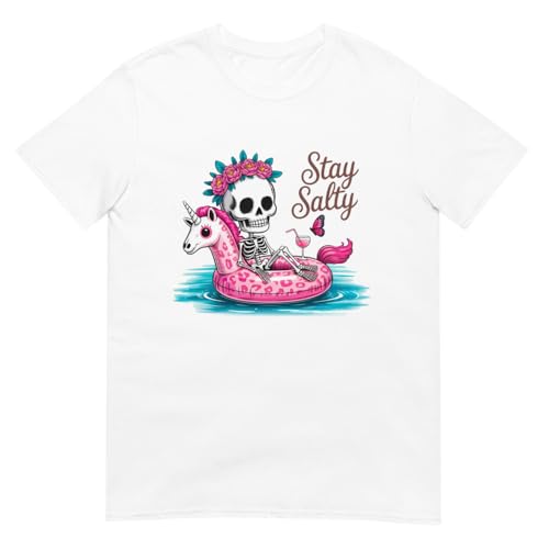 Happy Summerween T-Shirt Decor Decorations Spooky Summer Shirts Skeleton Unicorn Beach Halloween Girl