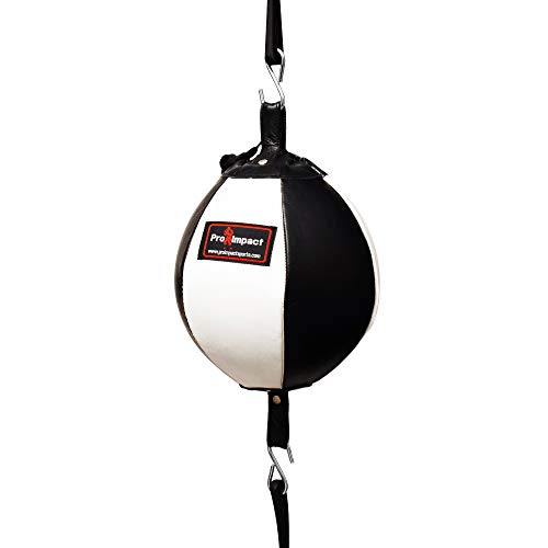 image for Pro Impact Genuine Leather Double End Boxing Punching Bag - Speed Stri